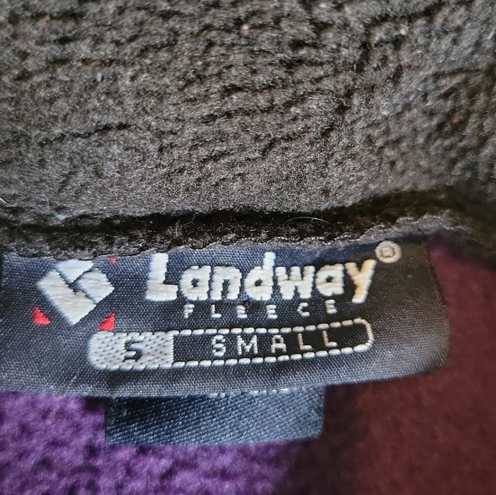 Landway Fleece purple womens small full zip up fleece quad graphics on one sleev - Picture 5 of 7